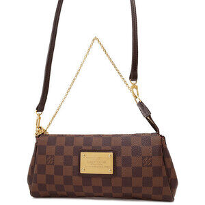Louis Vuitton Damier Ebene Eva Shoulder Bag Brown